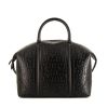 Weekend bag in black leather - 360 thumbnail
