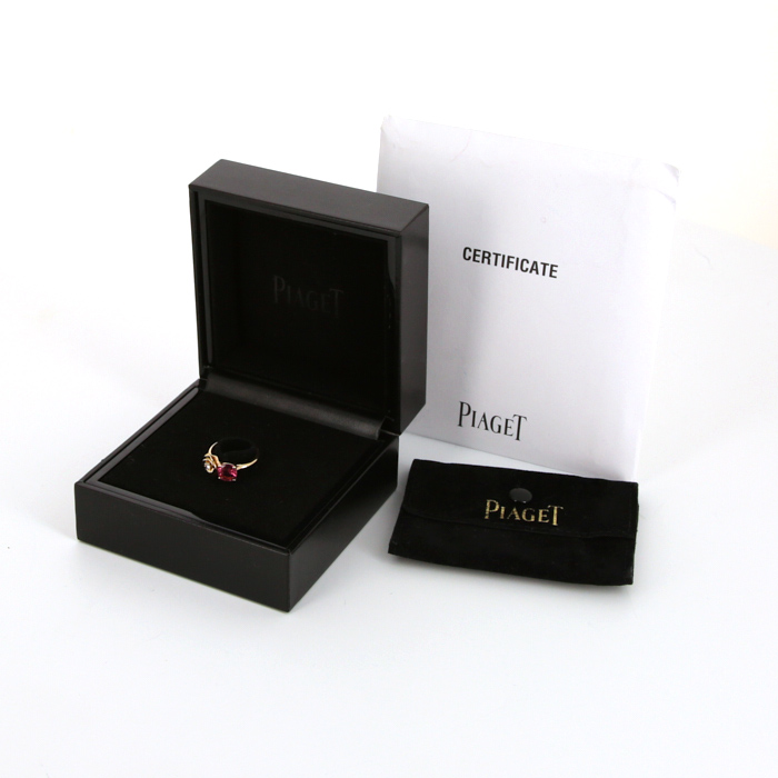 Bague Piaget Rose en or rose, tourmaline rose et diamant - Detail D2