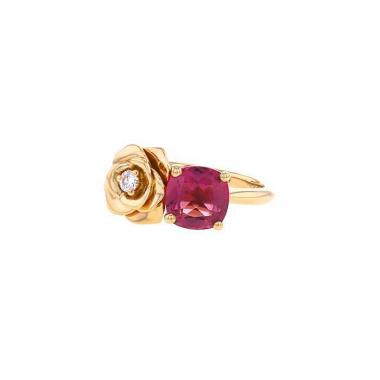 Anello Piaget Rose in oro rosa,  tormalina rosa e diamante