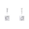 Mauboussin earrings for non pierced ears in white gold,  mother of pearl and diamonds - 00pp thumbnail
