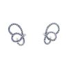 Mauboussin earrings for non pierced ears in white gold,  sapphires and diamonds - 00pp thumbnail