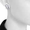 Mauboussin earrings for non pierced ears in white gold, sapphires and diamonds - Detail D1 thumbnail