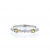 Anello Poiray in oro bianco,  zaffiri gialli e diamanti - 360 thumbnail