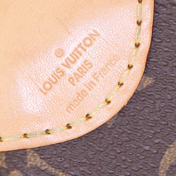 Louis Vuitton Horizon 50 suitcase in brown monogram canvas and natural leather - Detail D3