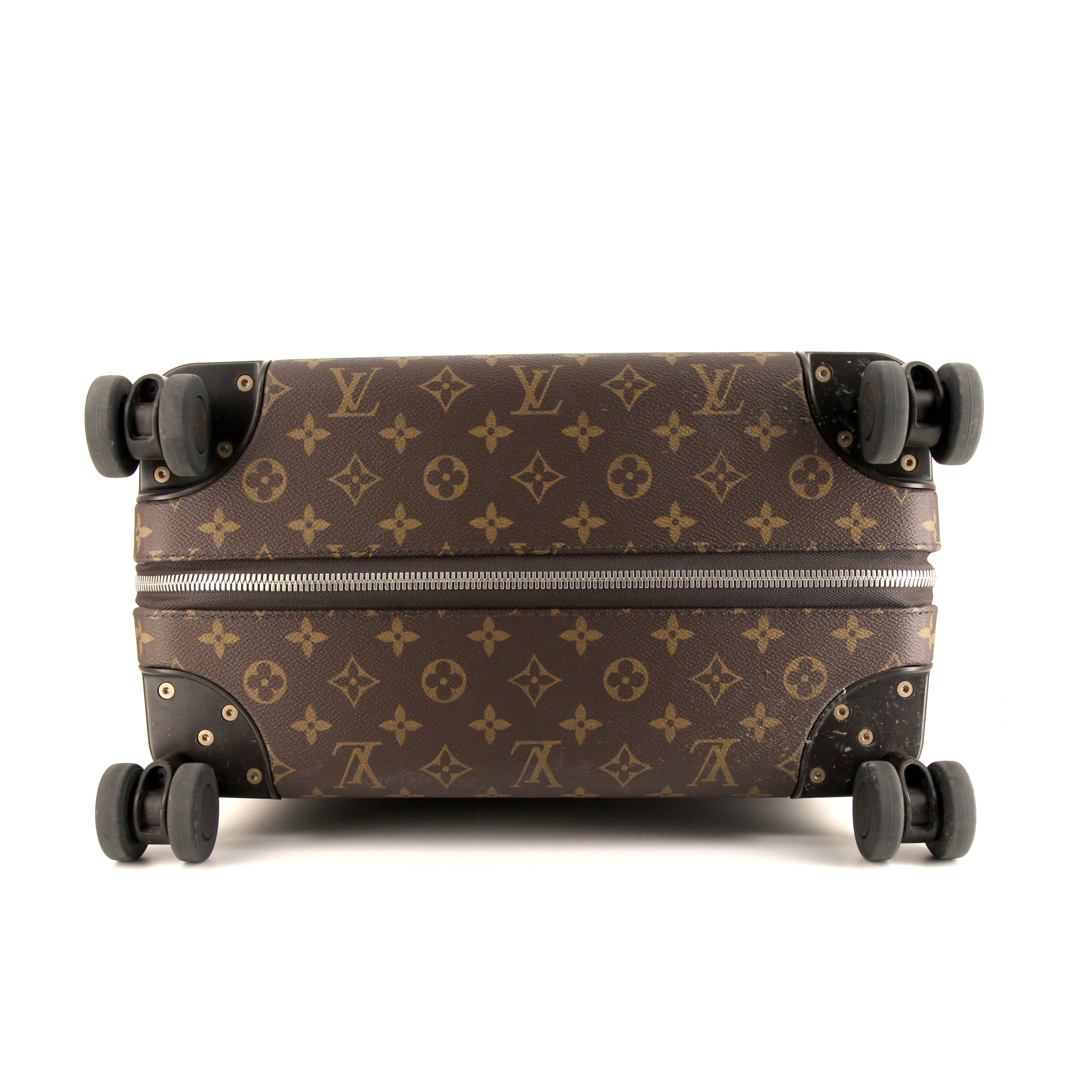 Valigia Louis Vuitton Horizon 50 in tela monogram marrone e pelle naturale - Detail D4