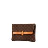 Pochette Louis Vuitton Vintage en toile monogram marron et cuir naturel - 00pp thumbnail