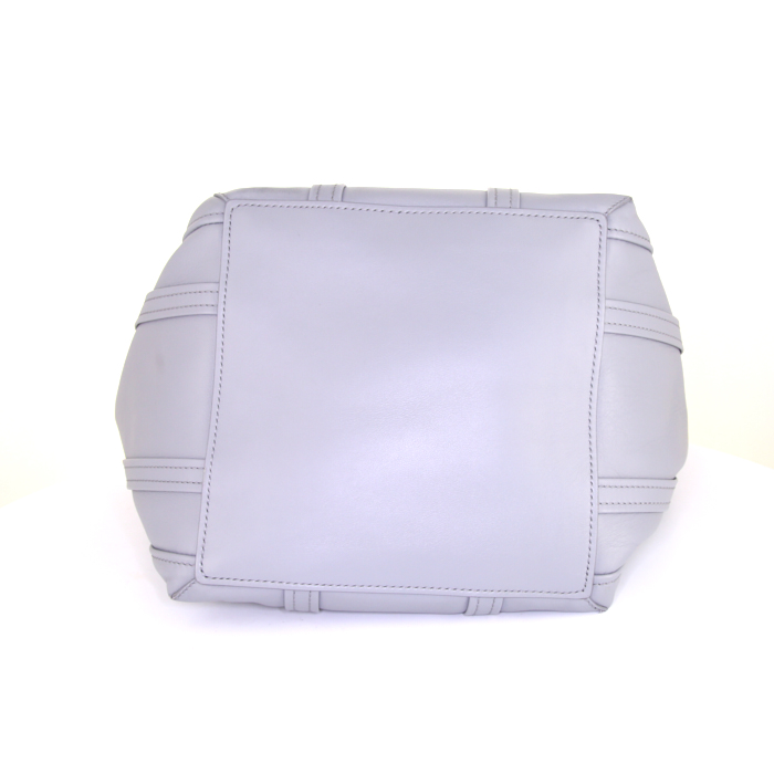 Shopping bag Balenciaga Bazar shopper in pelle grigia - Detail D5