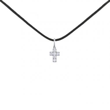 Cartier Croix pendant in white gold and diamonds