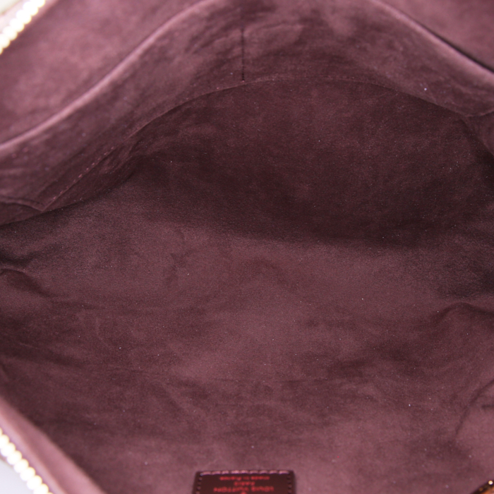 Bolso de mano Louis Vuitton Portobello en lona a cuadros ébano - Detail D2