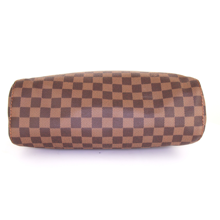 Bolso de mano Louis Vuitton Portobello en lona a cuadros ébano - Detail D4