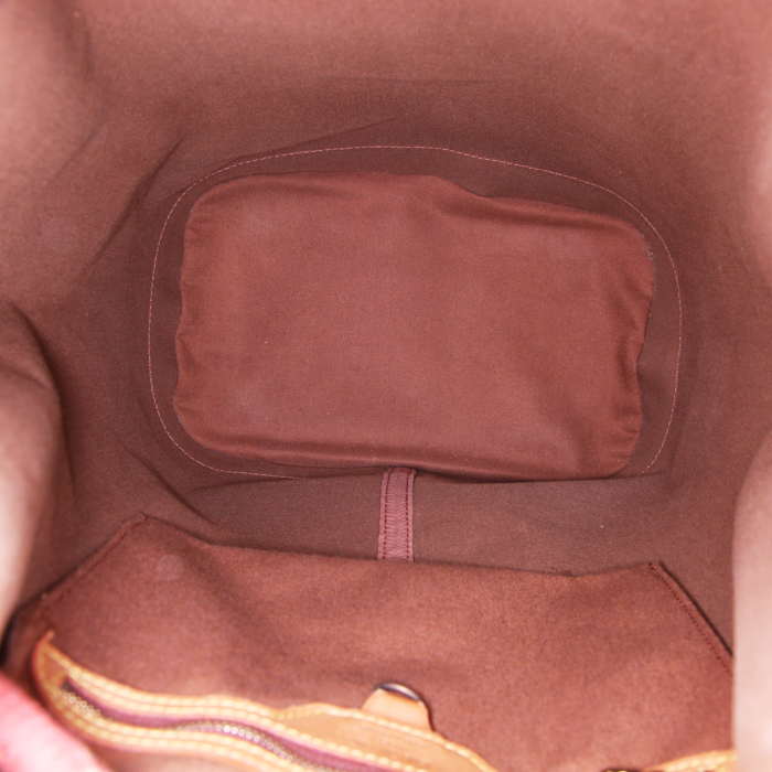 Mochila Louis Vuitton America's Cup en lona Monogram revestida naranja y cuero natural - Detail D2