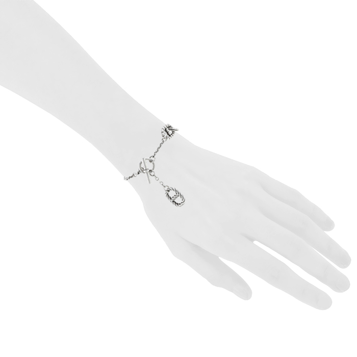 Bracelet Hermes Parade petit modèle en argent - Detail D1