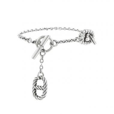 Brazalete Hermes Parade modelo pequeño en plata