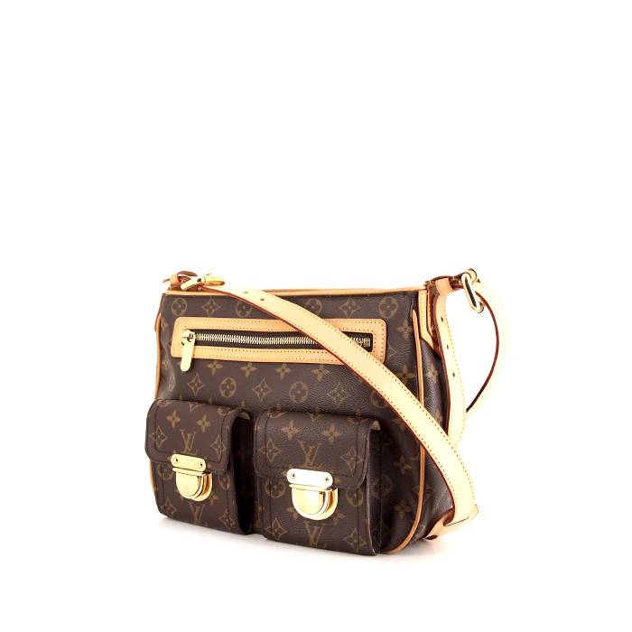 Manhattan leather handbag Louis Vuitton Brown in Leather - 32736120