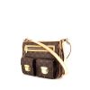 Louis Vuitton Manhattan shoulder bag in brown monogram canvas and natural leather - 00pp thumbnail