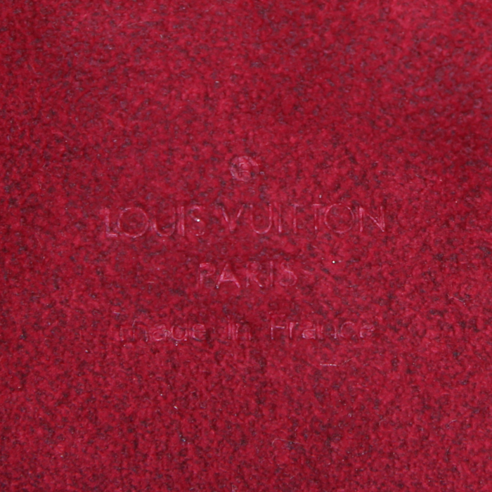 Bolso de mano Louis Vuitton Ursula en lona Monogram revestida multicolor blanca y cuero natural - Detail D3