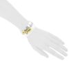 Bracelet manchette Tiffany & Co Libellule en argent,  or rose et or jaune - Detail D1 thumbnail