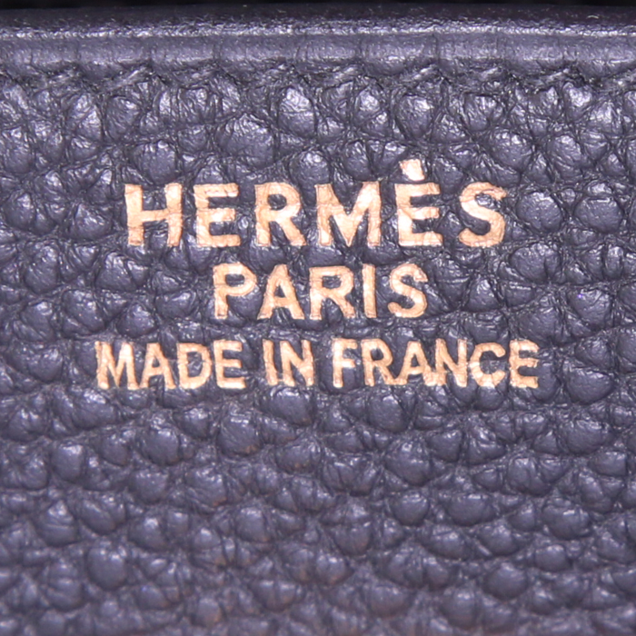 Hermes Birkin 35 cm handbag in black togo leather - Detail D3