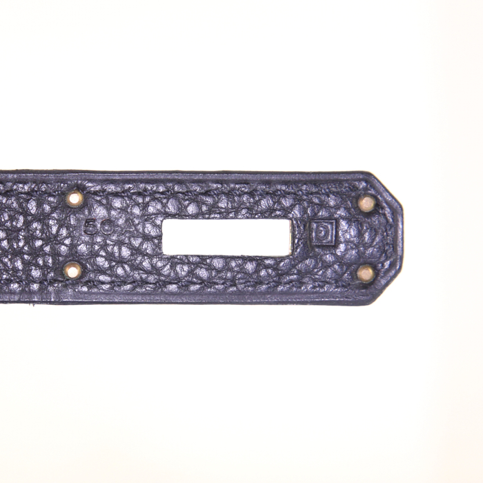 Hermes Birkin 35 cm handbag in black togo leather - Detail D4