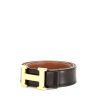 Cintura Hermès Ceinture H in pelle box nera - 00pp thumbnail