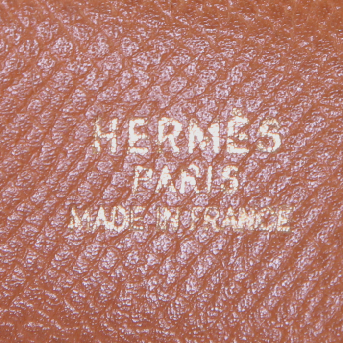 Cinturón Hermès Ceinture H en cuero box negro - Detail D1