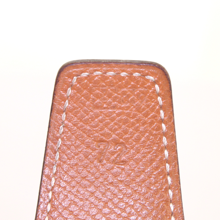 Hermès Ceinture H belt in black box leather - Detail D2