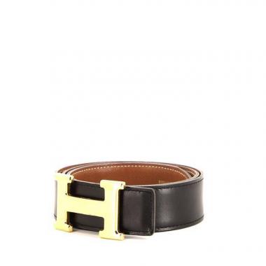 Cintura Hermès Ceinture H in pelle box nera