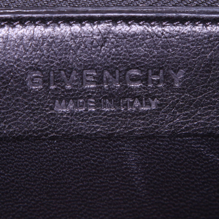 Bolso para llevar al hombro Givenchy Bow Cut en piel de lagarto negra - Detail D3