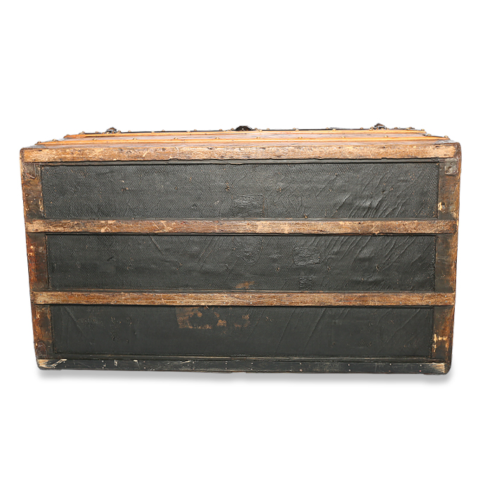 Malle Louis Vuitton Malle Courrier en toile damier marron - Detail D4