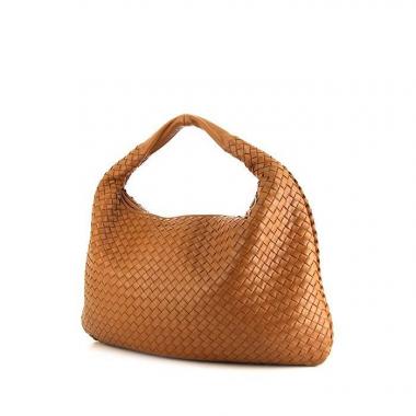 Bolso de mano Bottega Veneta Veneta en cuero intrecciato color caramelo