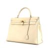 Hermes Kelly 35 cm handbag in white box leather - 00pp thumbnail