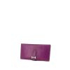 Billetera Hermès Béarn en piel de lagarto violeta Anemone - 00pp thumbnail