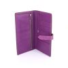 Billetera Hermès Béarn en piel de lagarto violeta Anemone - Detail D2 thumbnail