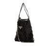 Prada Net shoulder bag in black canvas and black leather - 00pp thumbnail