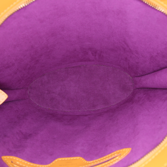 Sac à main Louis Vuitton Saint Jacques petit modèle en cuir épi jaune - Detail D2
