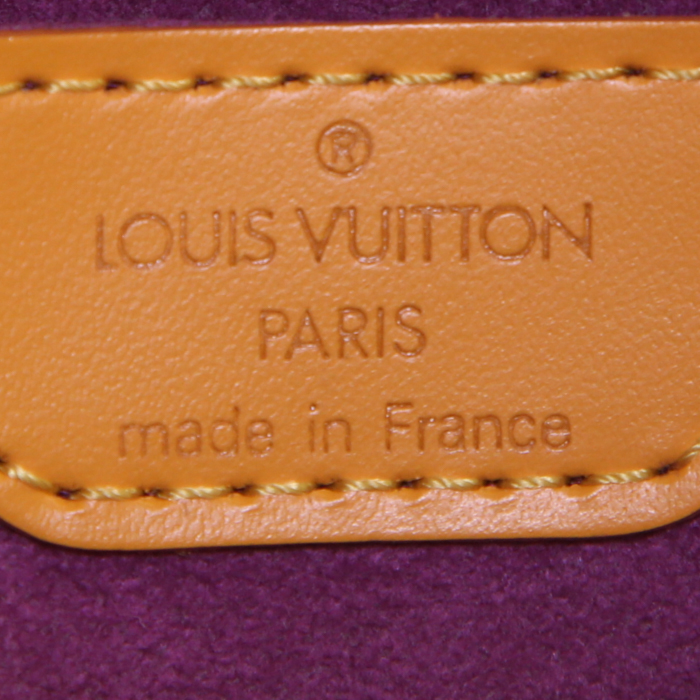 Louis Vuitton Saint Jacques small model handbag in yellow epi leather - Detail D3