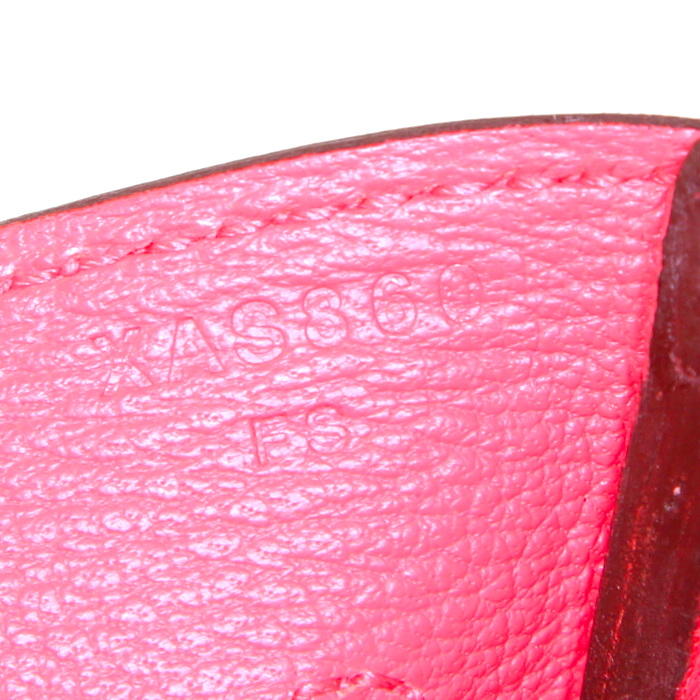 Hermes Birkin 35 cm handbag in pink Jaipur epsom leather - Detail D4
