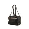 Chanel Petit Shopping handbag in black quilted grained leather - 00pp thumbnail