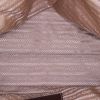 Prada Jacquard handbag in khaki logo canvas and dark brown leather - Detail D2 thumbnail