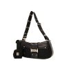 Dior Columbus Avenue bag worn on the shoulder or carried in the hand in black leather and black monogram canvas - 00pp thumbnail