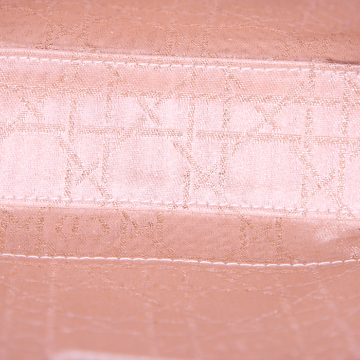 Sac cabas Dior Vintage en soie jaune et rouge - Detail D2