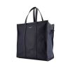 Balenciaga Bazar shopper shopping bag in navy blue leather - 00pp thumbnail
