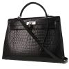 Hermes Kelly 40 cm handbag in black porosus crocodile - 00pp thumbnail