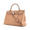 Hermes Kelly 35 cm bag worn on the shoulder or carried in the hand in tourterelle grey togo leather - 00pp thumbnail