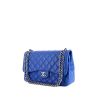 Chanel Timeless jumbo handbag in blue quilted leather - 00pp thumbnail