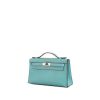 Hermès Kelly - Clutch pouch in blue Swift leather - 00pp thumbnail