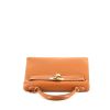 Hermes Kelly 32 cm handbag in gold Swift leather - 360 Front thumbnail