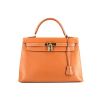 Hermes Kelly 32 cm handbag in gold Swift leather - 360 thumbnail