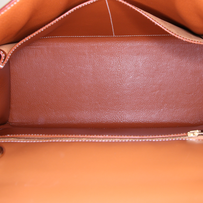 Borsa Hermes Kelly 32 cm in pelle Swift gold - Detail D2