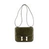 Hermes Constance mini shoulder bag in khaki crocodile - 360 thumbnail